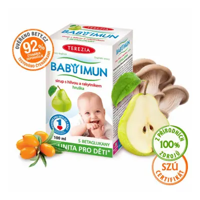 Terezia Company Baby Imun sirup s hlívou a rakytníkem příchuť hruška 100 ml