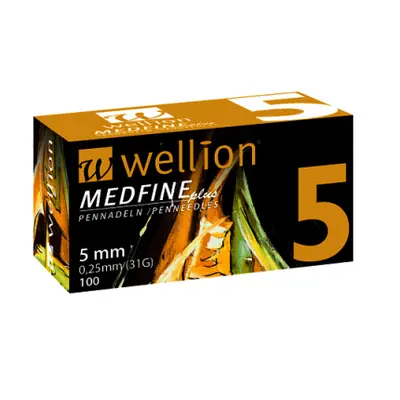 Wellion MEDFINE jehly inz.pera 0,25 x 5 mm 31G 100 ks