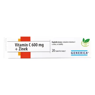 Vitamin C 600 mg + Zinek eff.tbl.20 Generica