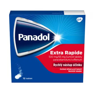 Panadol Extra Rapide 500mg/65mg tbl.eff. 12 I CZ