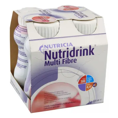 Nutridrink Multi Fibre s př.jahod. por.sol.4x200ml