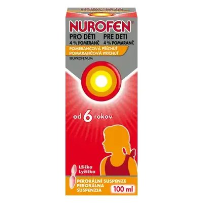 NUROFEN PRO DĚTI POMERANČ POR 40MG/ML POR SUS 100ML