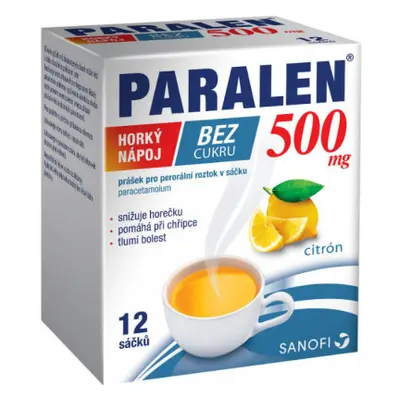 PARALEN HORKÝ NÁPOJ BEZ CUKRU POR 500MG POR PLV SOL SCC 12