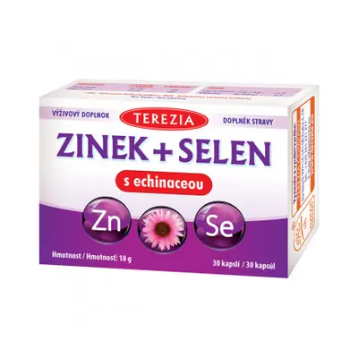 Terezia Zinek + selen s echinaceou 30 kapslí