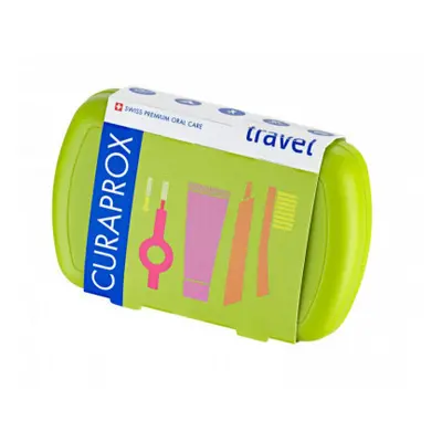 Curaprox Travel set zelený 2 ks zubních kartáčků + zubní pasta 10 ml dárková sada