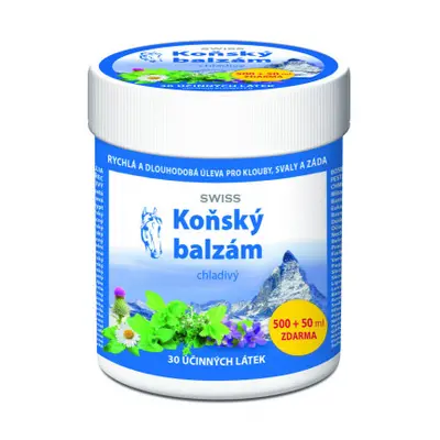 Koňský balzám SWISS chladivý 500 + 50 ml