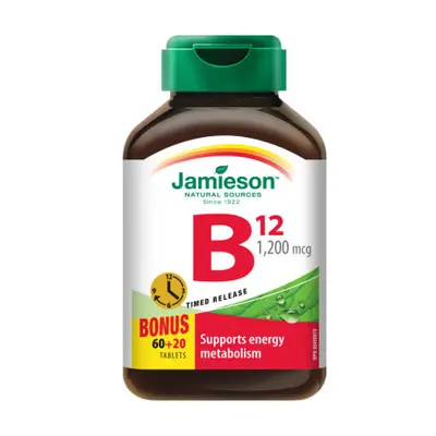 JAMIESON Vitamín B12 1200mcg s post.uvolňov.tbl.80