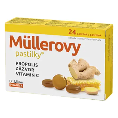 Müllerovy pastilky s propolisem a zázvorem 24ks