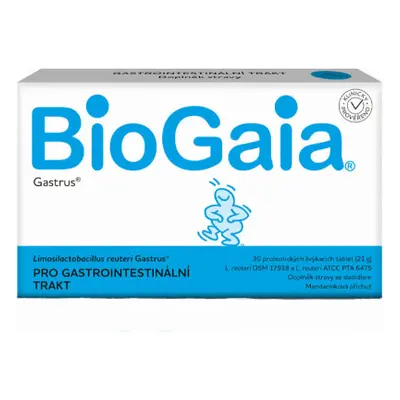 BioGaia Gastrus 30 probiotických žvýkacích tablet