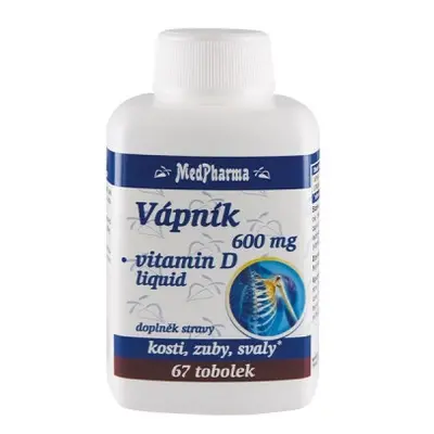 MedPharma Vápník 600mg+vit.D-liquid tob.67