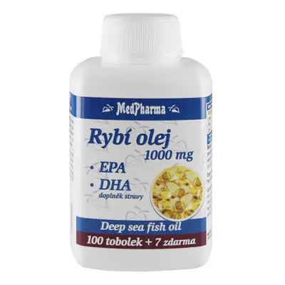 MedPharma Rybí olej 1000 mg + EPA + DHA 107 kapslí