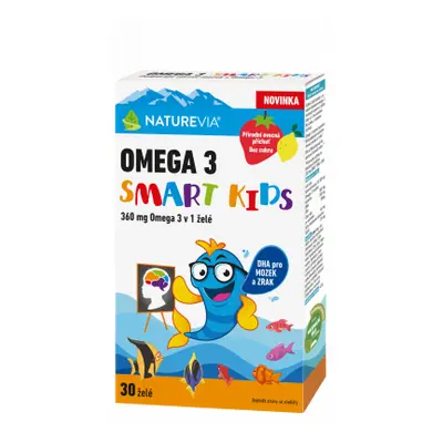 NatureVia Omega 3 Smart Kids 30 želatinových tobolek