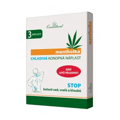 Cannaderm mentholka CHLADIVÁ NÁPLAST NEW 3 ks