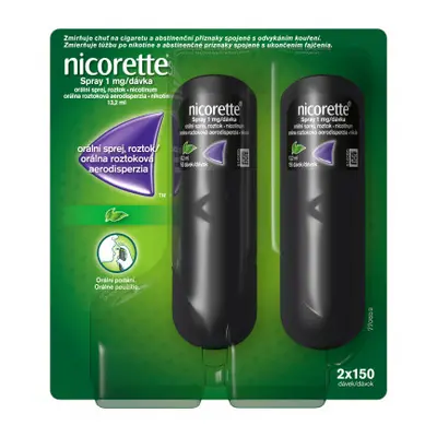 Nicorette spray 1 mg-dávka orm.spr. 2 x 13,2 ml 150 mg