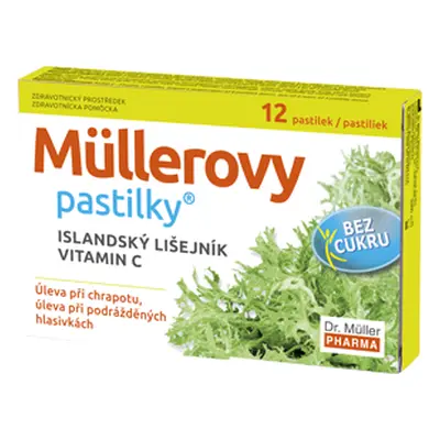 Dr. Müller Pharma Müllerovy pastilky s isl.lišej.bez cukru 12ks