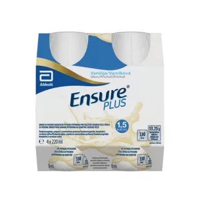 Ensure Plus vanilková příchuť por.sol.4x220ml