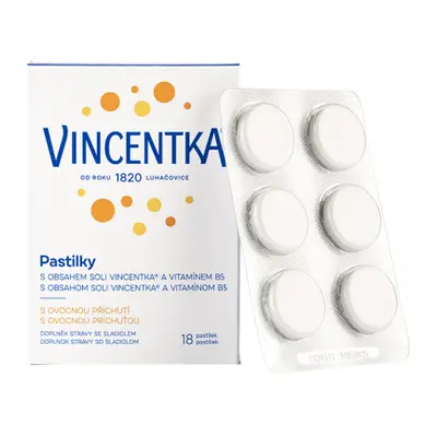 Vincentka Osvěžující ovocné pastilky 18 ks