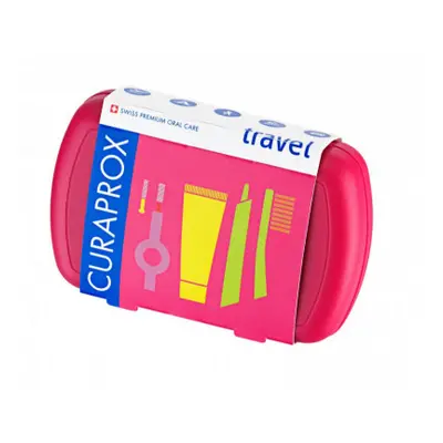 Curaprox Travel set stejnobarevný mix náhradních hlavic magenta 2 ks