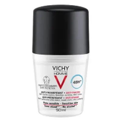 Vichy Homme Deodorant deodorant roll-on proti bílým a žlutým skvrnám 48h 50 ml