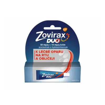 Zovirax duo 50mg/g+10mg/g krém crm 1x2g II CZ