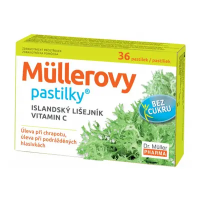 Müllerovy pastilky s isl.lišej.bez cukru 36ks ZP