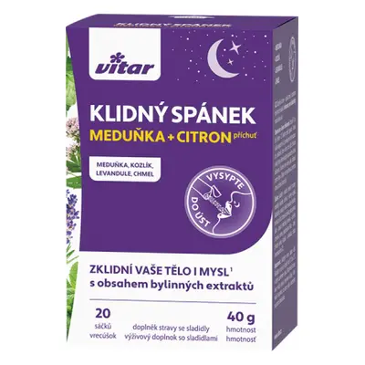 Vitar Klidný spánek meduňka+citron 20x2g