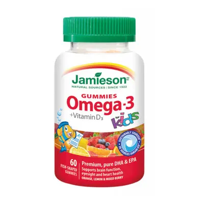 JAMIESON Omega-3 Kids Gummies želatinové past.60ks