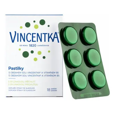 Vincentka pastilky bylinné 18 tablet