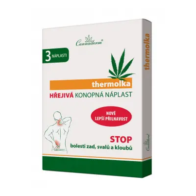 Cannaderm thermolka HŘEJIVÁ NÁPLAST NEW 3 ks