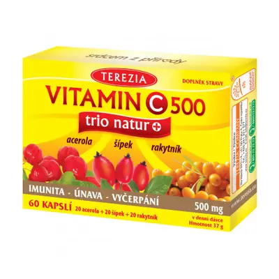 Terezia Vitamin C 500 mg Trio Natur 60 kapslí