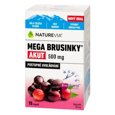 NatureVia Mega brusinky Akut cps.15