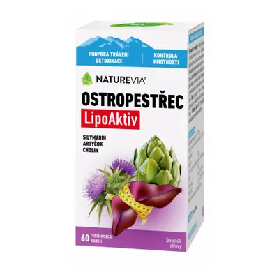 NatureVia Ostropestřec LipoAktiv 60 kapslí