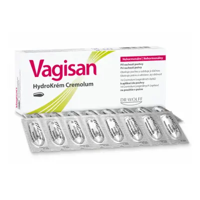 Vagisan HydroKrém Cremolum vaginální čípky 16 ks