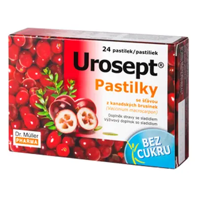 Urosept pastilky bez cukru 24ks Dr.Müller