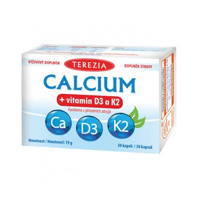 Terezia Calcium+vitamin D3 a K2 30 kapslí