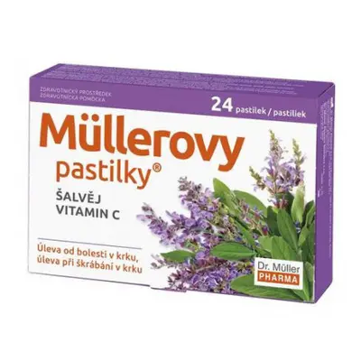 Müllerovy pastilky se šalvějí 24ks ZP