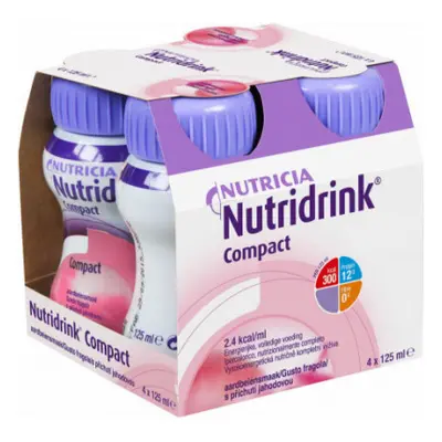 Nutridrink Compact s příchutí jahodovou por.sol. 4 x 125 ml