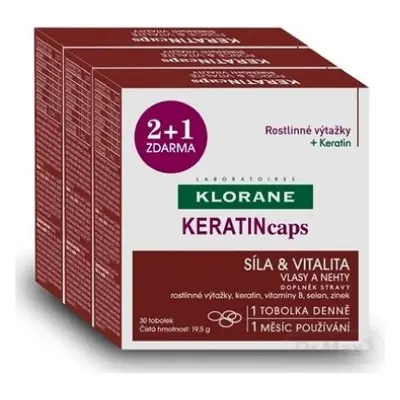 Klorane Keratincaps Vlasy a nehty 90 kapslí