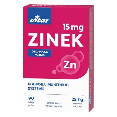 Vitar Zinek 15mg tbl.90