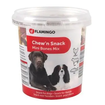 Flamingo Pamlsky mini mix tvar kost pro psy 500g