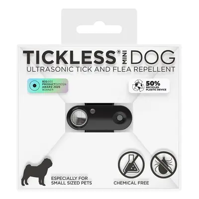 TICKLESS Mini dog Nabíjecí ultrazvukový odpuzovač klíšťat a blech Černá