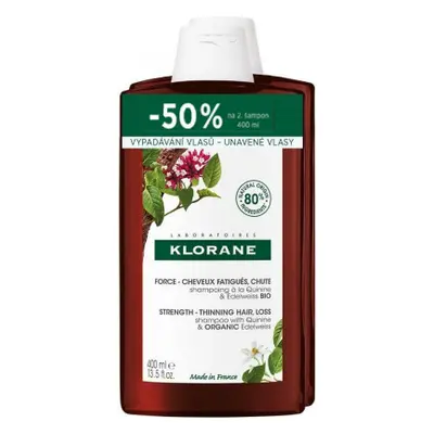 KLORANE Šampon chinin a BIO protěž 400ml DUO