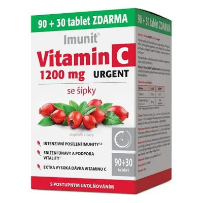 Vitamin C 1200 mg URGENT se šípky Imunit 90+30 tablet