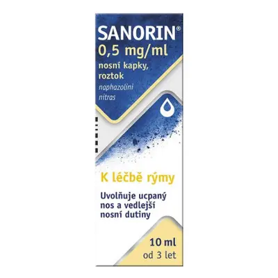 SANORIN NAS 0,5MG/ML NAS GTT SOL 1X10ML