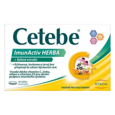 Cetebe ImunActiv HERBA +Bylinné extrakty tablet 30