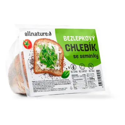 Allnature Bezlepkový chlebík se semínky 350g