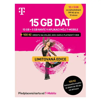 T-Mobile Předplacená karta 15GB