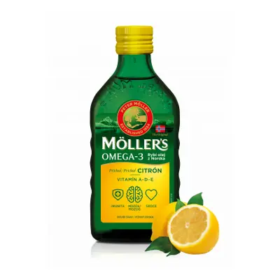 Möller's Omega 3 olej citronová příchuť 250 ml