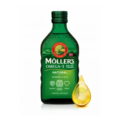 Möller`s rybí olej Omega 3 z tresčích jater s ovocnou příchutí 250 ml