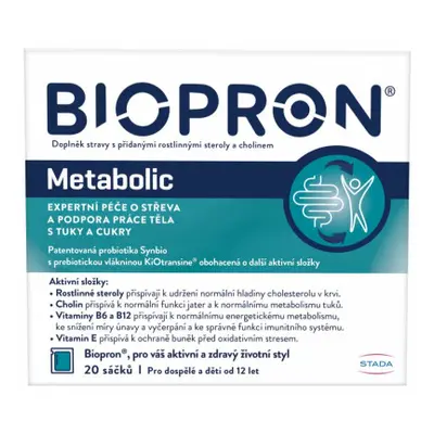 Biopron Metabolic probiotika a prebiotika pro podporu práce těla s tuky a cukry 20 sáčků